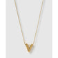 Statement Gold Letter Necklace - Gold / V - Necklaces
