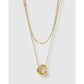 Statement Letter Gold Necklace Stack - Gold / C - Necklaces