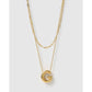 Statement Letter Gold Necklace Stack - Gold / G - Necklaces