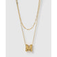 Statement Letter Gold Necklace Stack - Gold / M - Necklaces