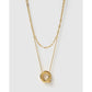Statement Letter Gold Necklace Stack - Gold / Q - Necklaces