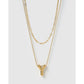 Statement Letter Gold Necklace Stack - Gold / Y - Necklaces