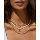 Statement Letter Pearl Gold Necklace - Necklaces