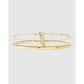 Stone Initial Gold Bracelet Stack - B / S/M - Bracelets