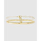 Stone Initial Gold Bracelet Stack - D / S/M - Bracelets