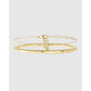 Stone Initial Gold Bracelet Stack - E / S/M - Bracelets