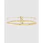 Stone Initial Gold Bracelet Stack - F / S/M - Bracelets