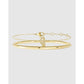 Stone Initial Gold Bracelet Stack - G / S/M - Bracelets