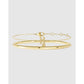 Stone Initial Gold Bracelet Stack - H / S/M - Bracelets