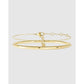 Stone Initial Gold Bracelet Stack - I / S/M - Bracelets