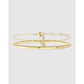 Stone Initial Gold Bracelet Stack - J / S/M - Bracelets