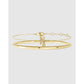 Stone Initial Gold Bracelet Stack - N / S/M - Bracelets