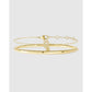 Stone Initial Gold Bracelet Stack - Q / S/M - Bracelets