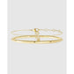 Stone Initial Gold Bracelet Stack - S / S/M - Bracelets