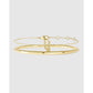 Stone Initial Gold Bracelet Stack - U / S/M - Bracelets