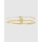 Stone Initial Gold Bracelet Stack - W / S/M - Bracelets