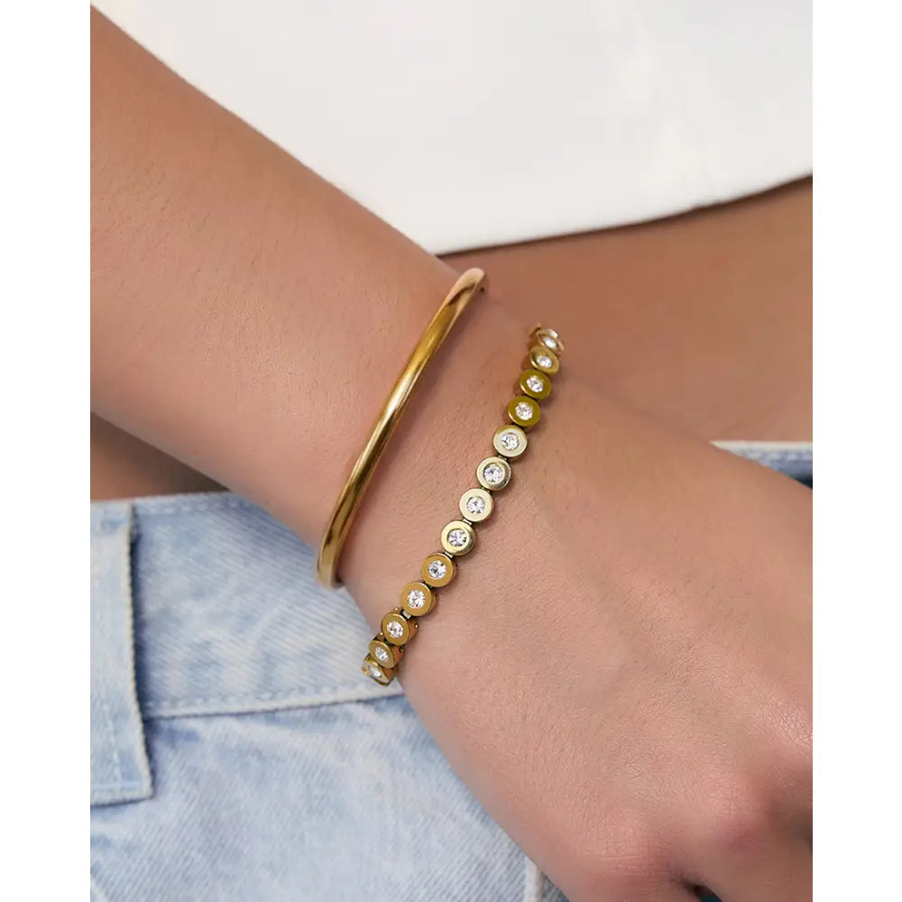 Sun-Kissed Gold Bracelet Stack - Bracelets
