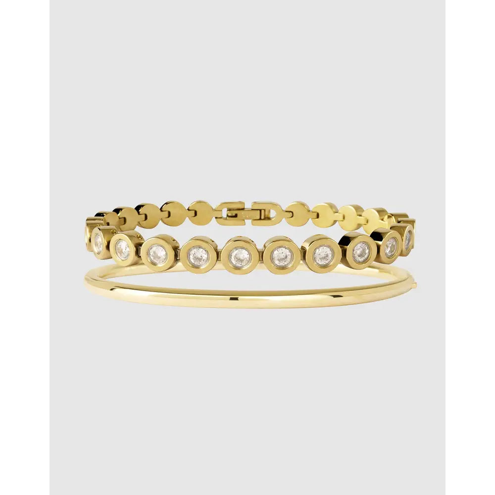 Sun-Kissed Gold Bracelet Stack - Bracelets