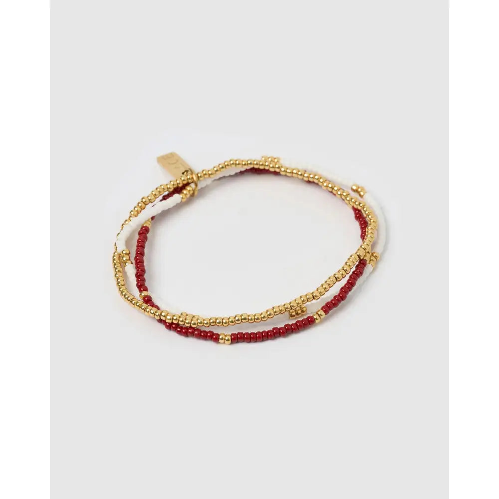 Sunny Bracelet Set - Burgundy - Bracelets