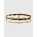 Sunshine Gold Bracelet Stack Coral - Coffee - Bracelets