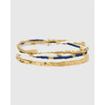Sunshine Gold Bracelet Stack Coral - Navy - Bracelets