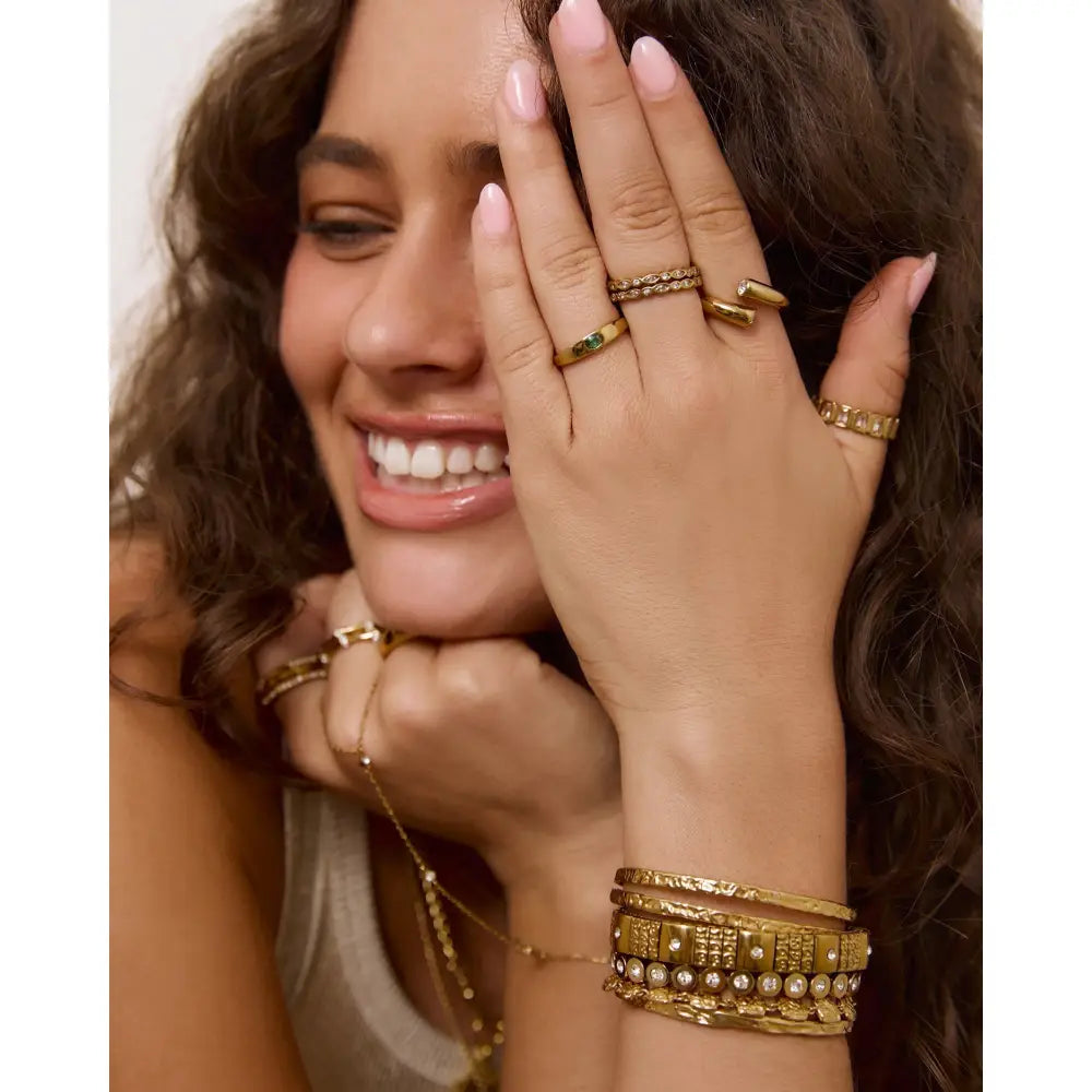 Sybella Gold Ring with Stones - Rings