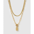 Tag Gold Necklace Stack - Necklaces