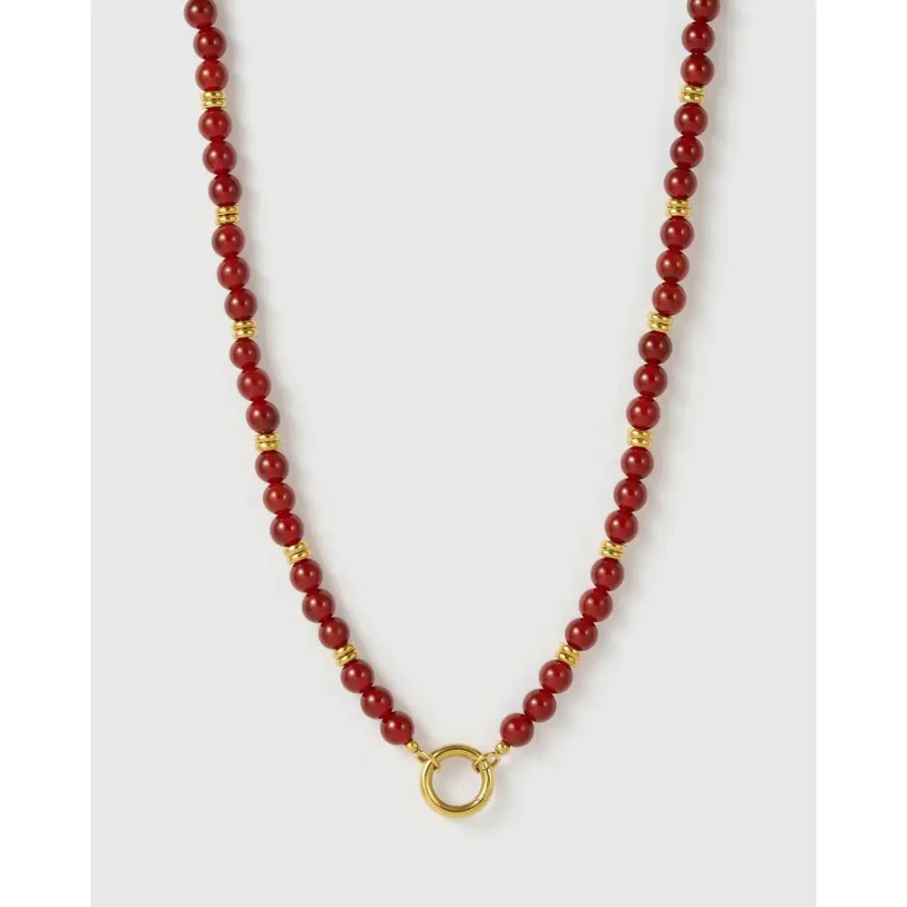 Tallulah Necklace - Red Agate - Necklaces