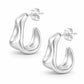 Tamara Hoop Earrings - Silver - Earrings