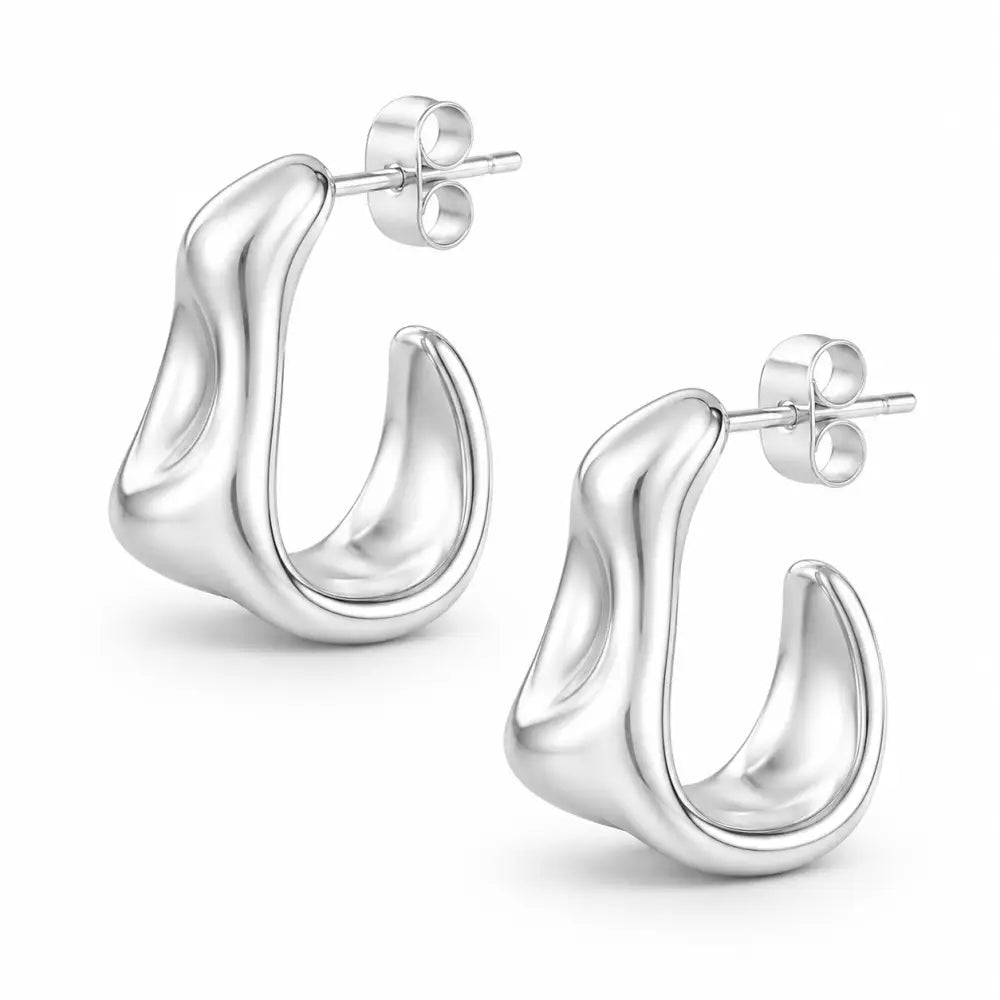 Tamara Hoop Earrings - Silver - Earrings
