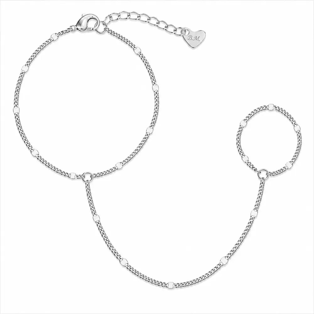 Tara Hand Chain Bracelet - Silver - Bracelets