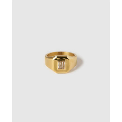 Tate Gold Signet Ring - Rings
