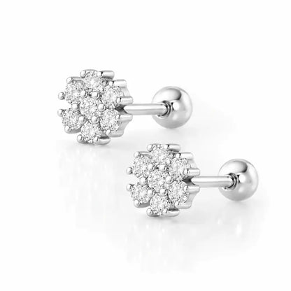 Tatum Stud Earrings - Silver - Earrings