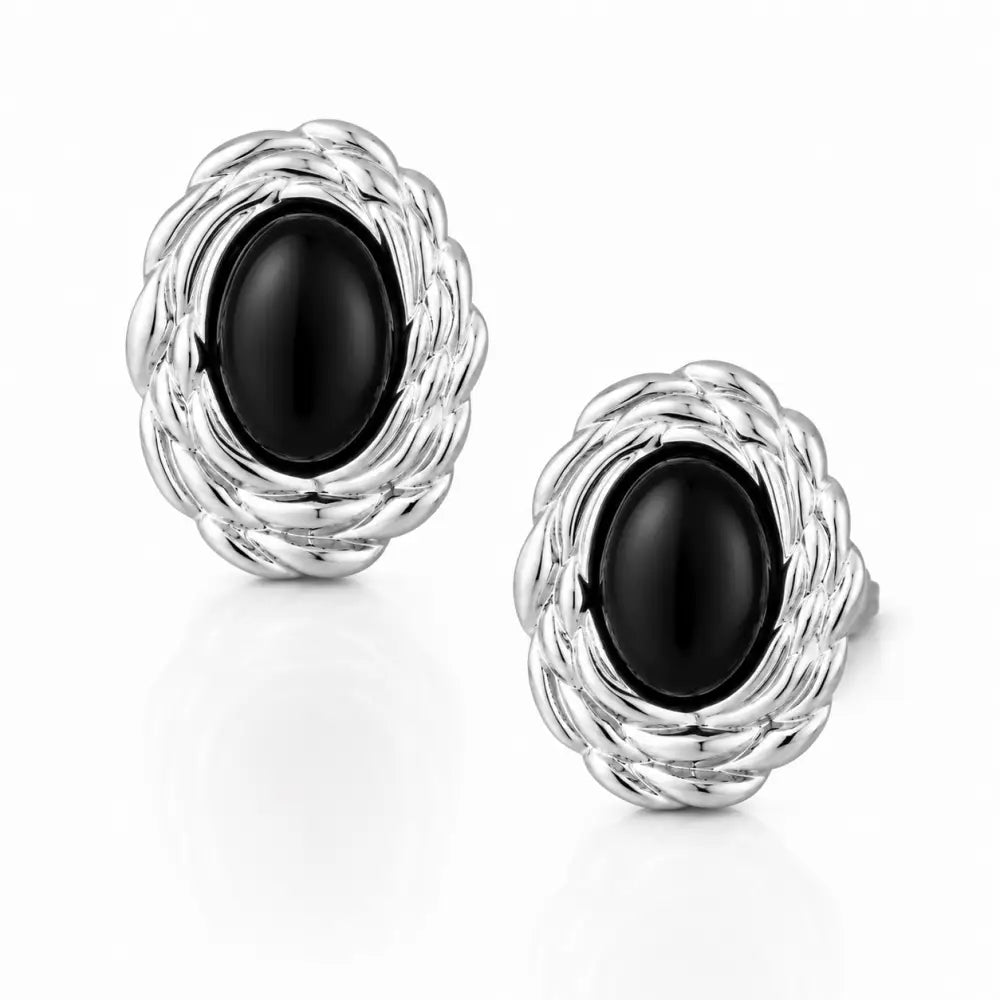Theodora Stud Earrings - Silver - Earrings