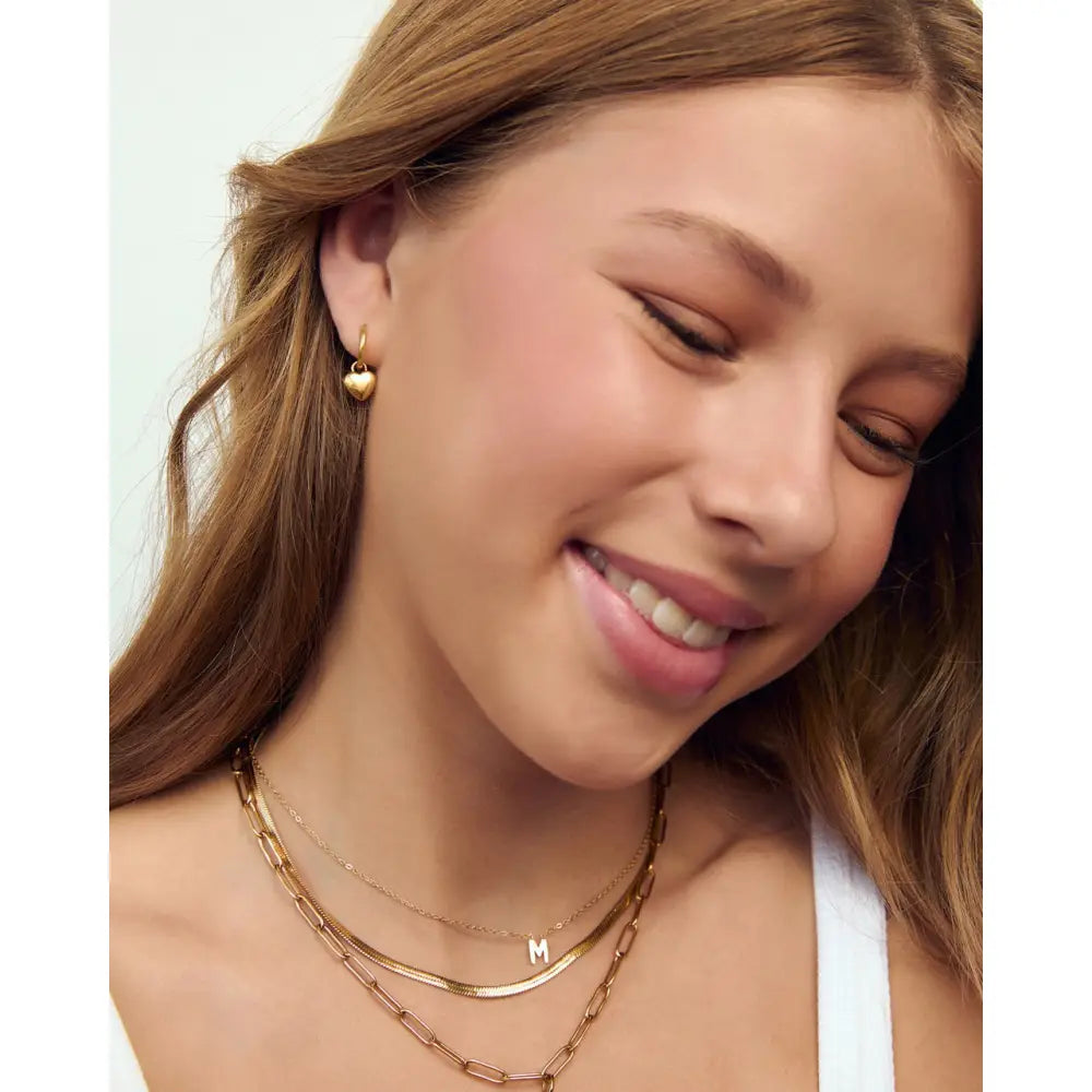 Treasure Heart Huggie Earrings - Earrings