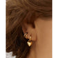 Treasure Heart Huggie Earrings - Earrings