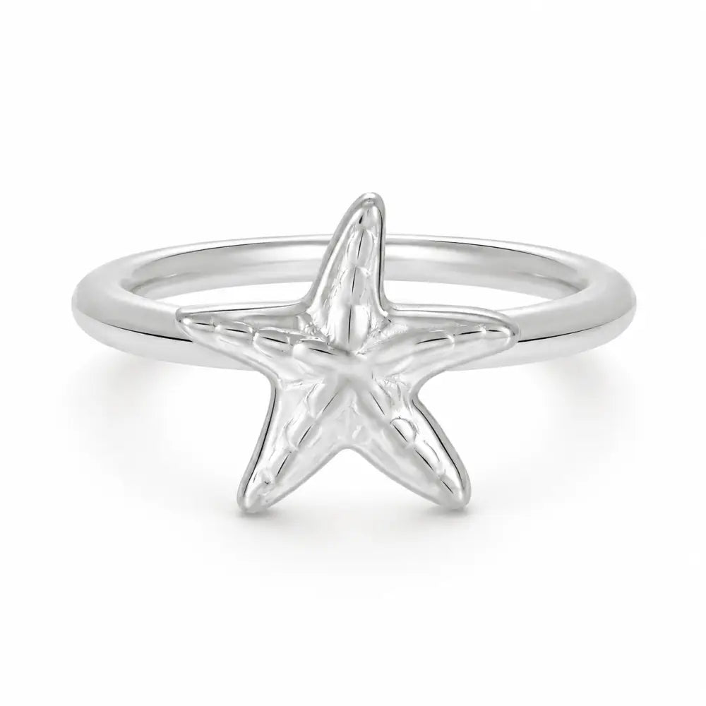 Treasure Starfish Ring - Silver / 6 - Rings