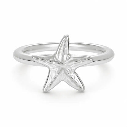 Treasure Starfish Ring - Silver / 6 - Rings