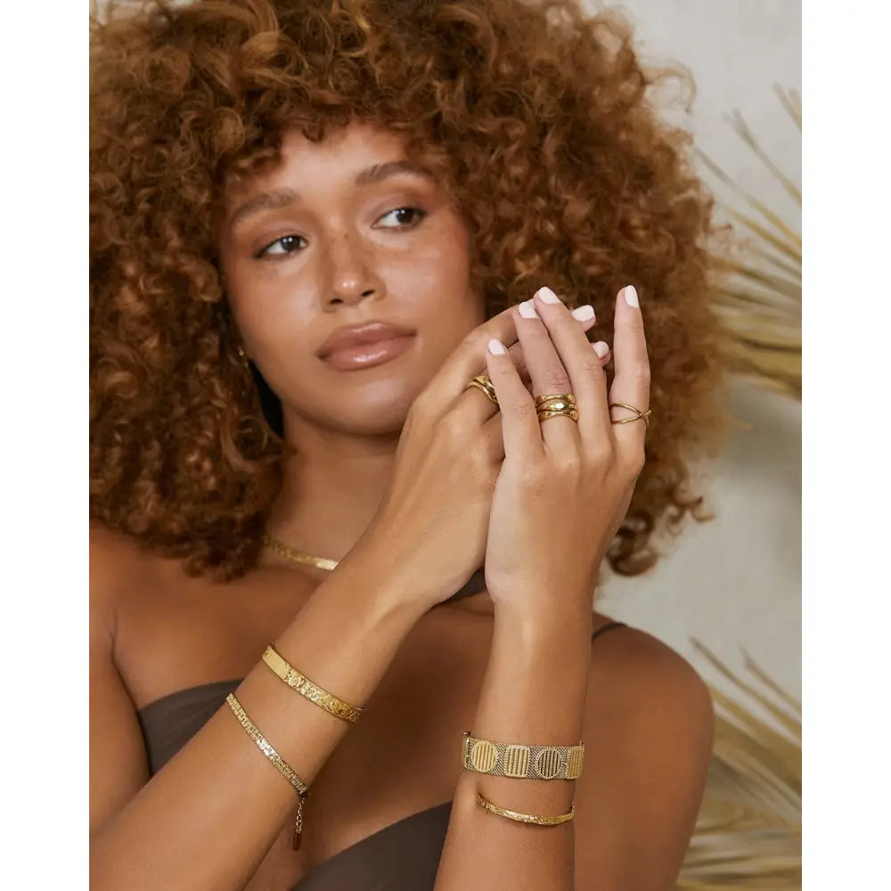 Triple Dune Ring Stack - Rings