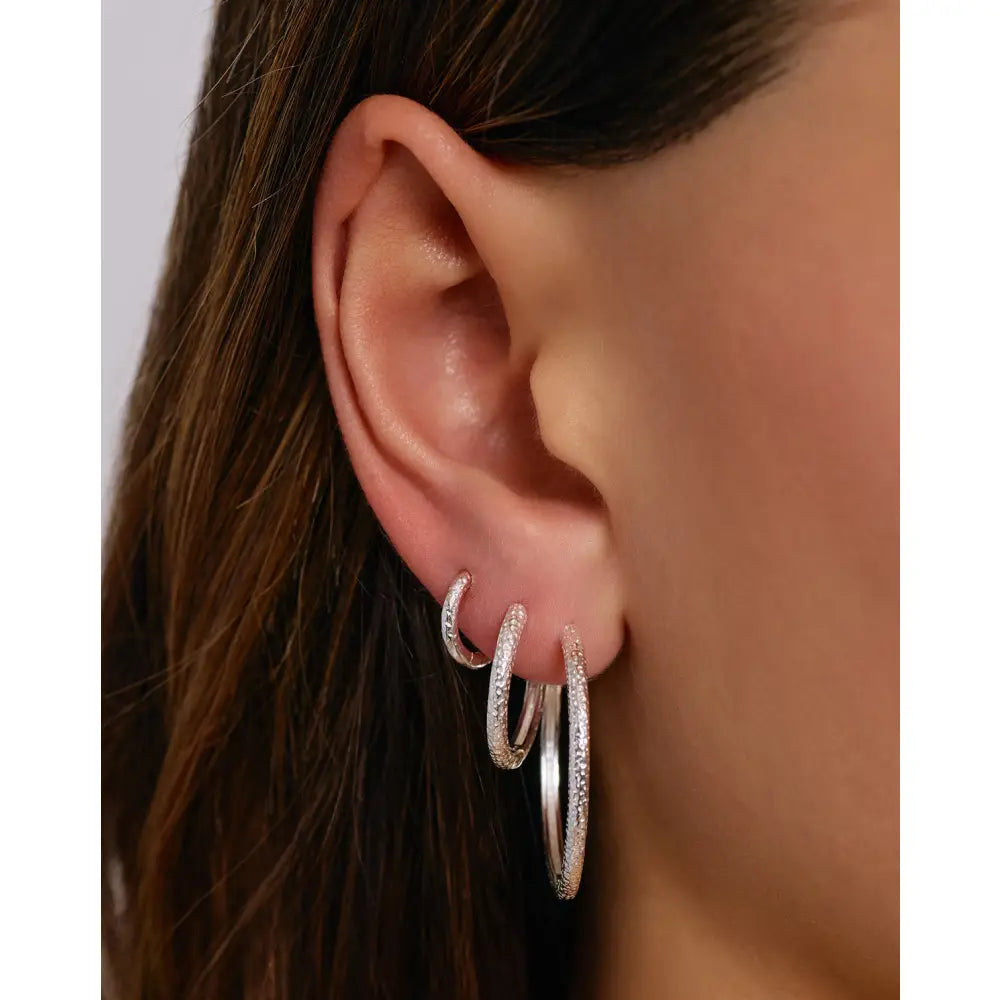 Triple Hoop Earring Stack - Earrings
