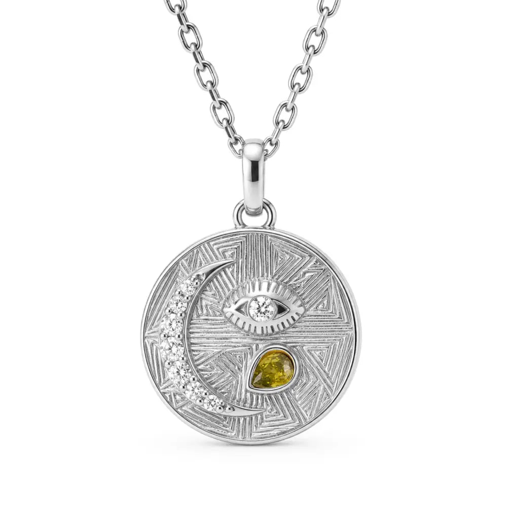 Trixie Birthstone Necklace - Silver / August - Necklaces