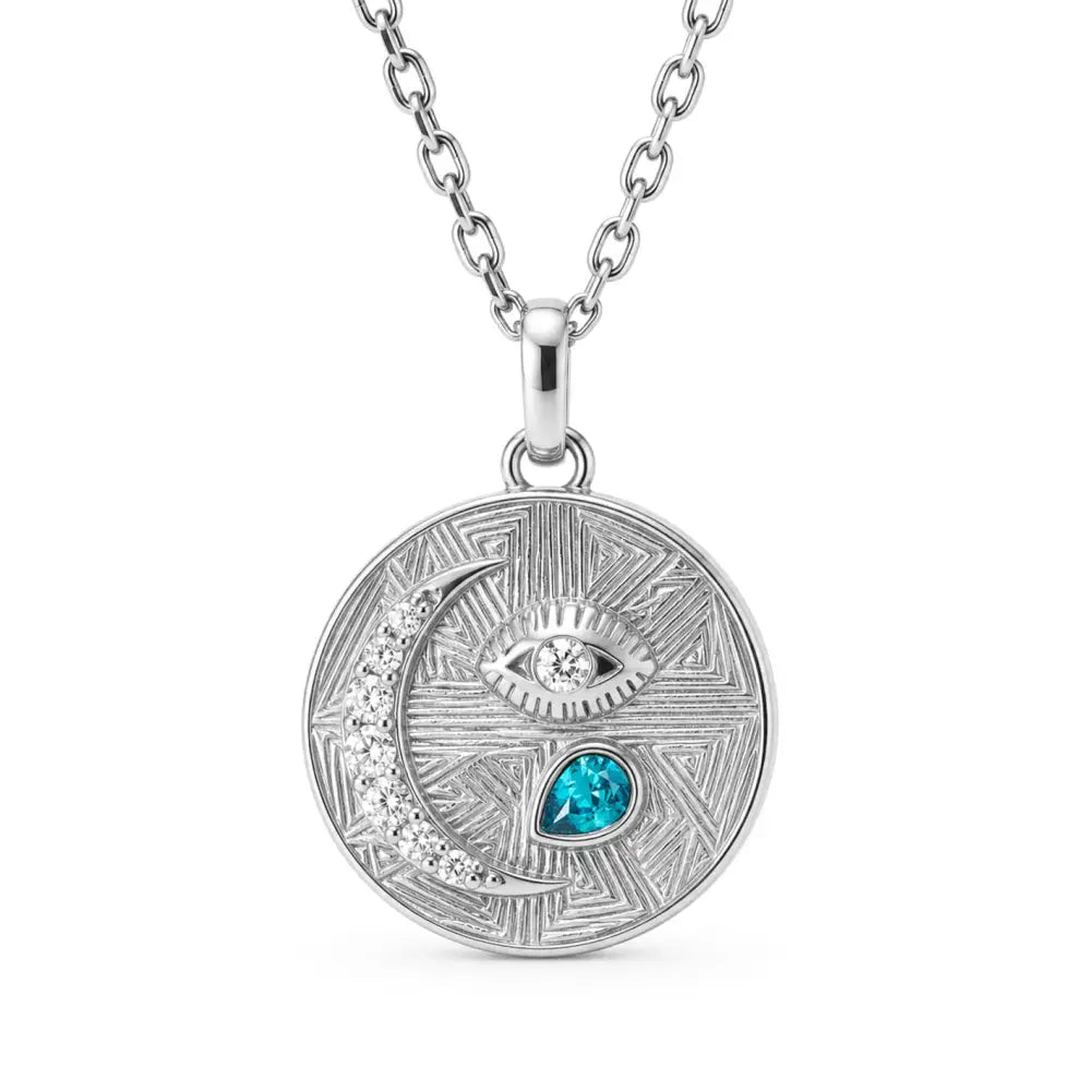 Trixie Birthstone Necklace - Silver / December - Necklaces
