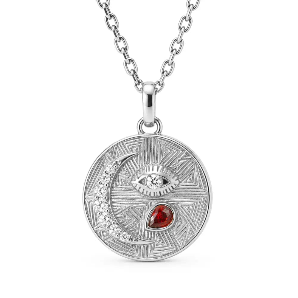 Trixie Birthstone Necklace - Silver / January - Necklaces