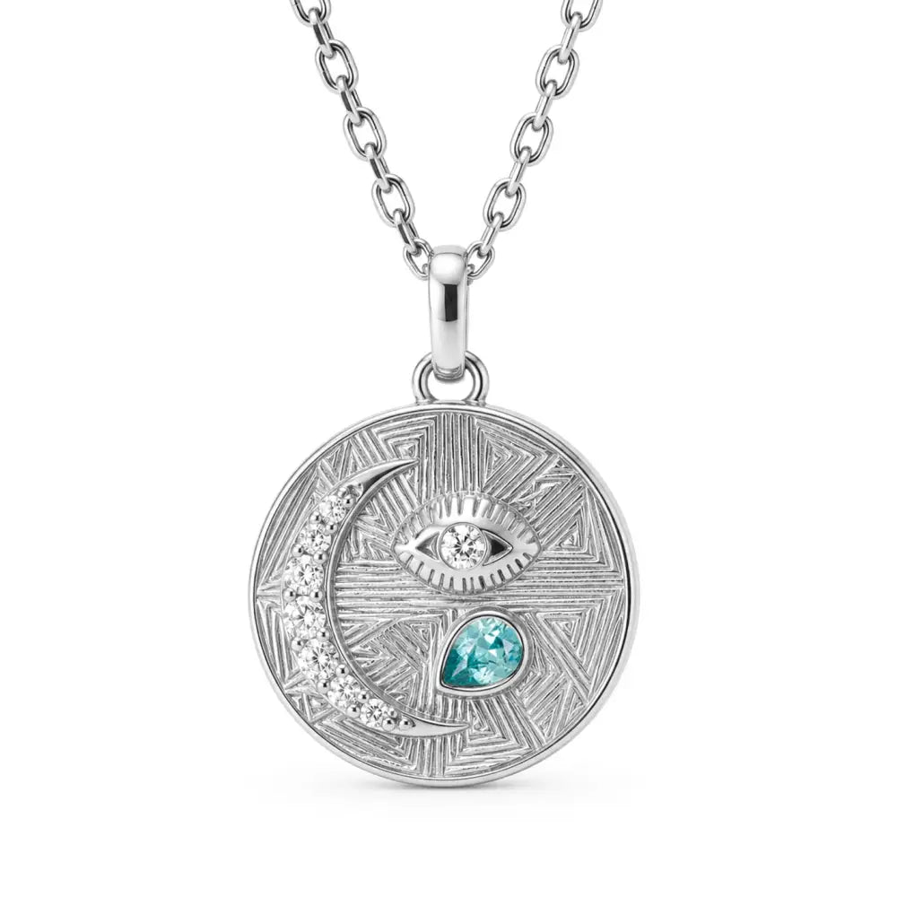 Trixie Birthstone Necklace - Silver / March - Necklaces