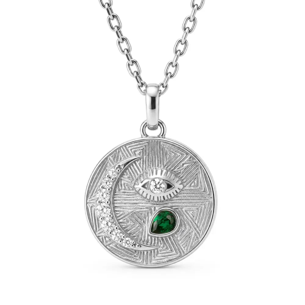 Trixie Birthstone Necklace - Silver / May - Necklaces