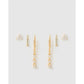 Twinkle Gold Earring Stack - Earrings