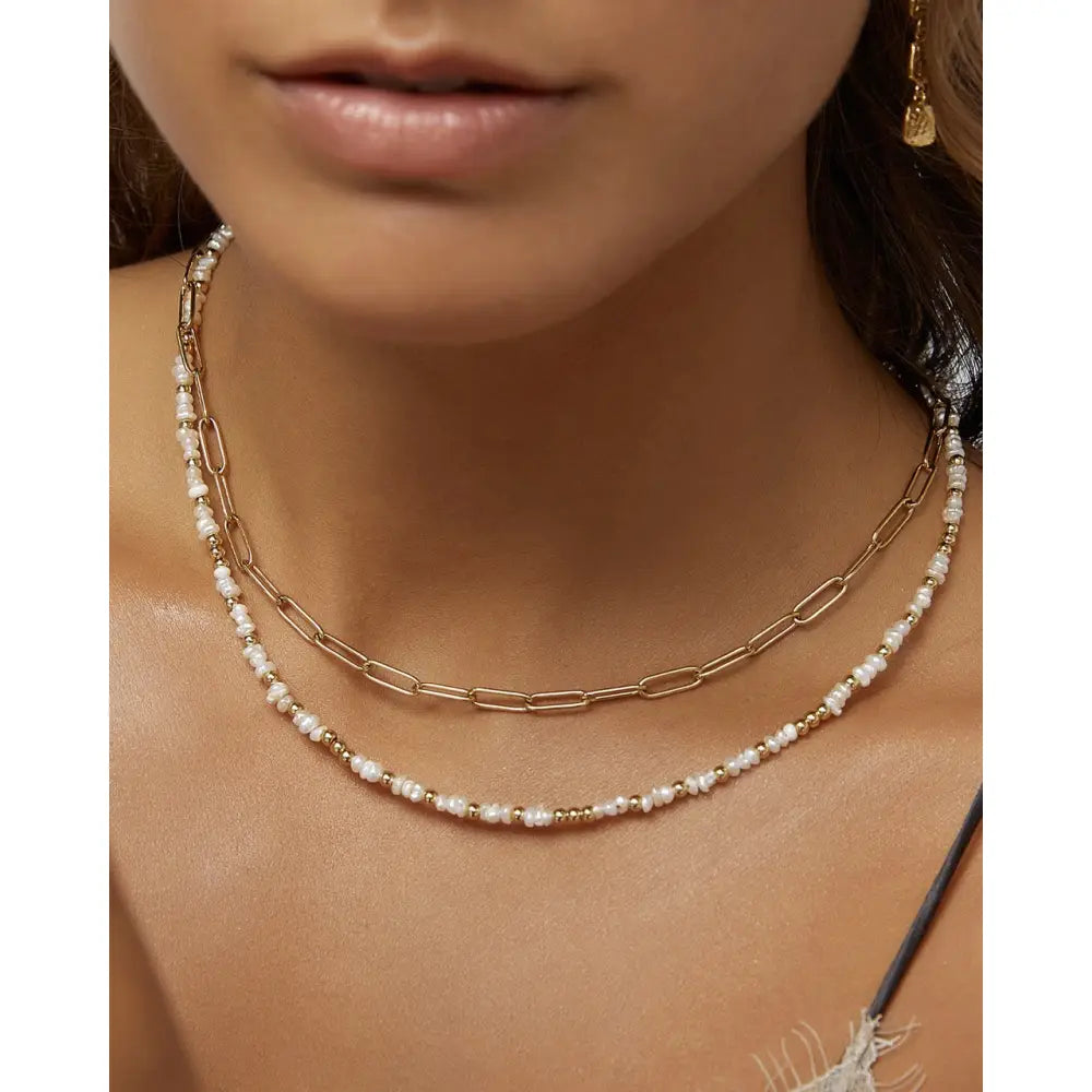 Valencia Gold Stacking Necklace - Short - 42cm - Necklaces