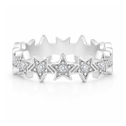 Varsity Star Ring - Silver / 4 - Rings