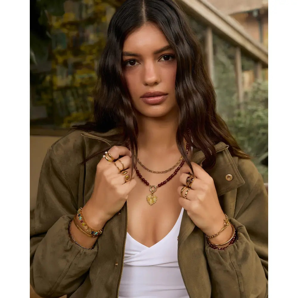 Velvet Charm Gold Necklace - Necklaces