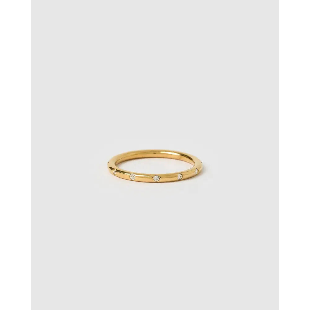 Viola Gold Ring with Stones - Rings